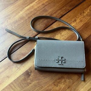 Tory Burch crossbody grey leather